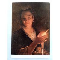Схалкен. Женщина со свечой. Издание Италии
