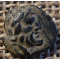 Греция Lykaonia, Eikonion. (100-0 до н.э.) Ae Глава Zeus r.- Perseus walking l.,держа гарпу и голову Медузы 3,69 г .16мм