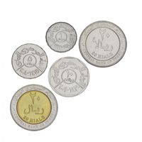 ЙЕМЕН 1993-2009 год. НАБОР 5 монет (1, 5, 10, 20 Риалов и 20 Риалов биметалл) UNC