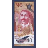 Барбадос, 10 долларов 2022 г. P-W81 (полимер), UNC