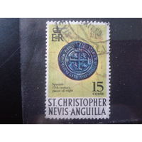 Сент-Кристофер-Невис-Ангилья Испанская монета 17 века