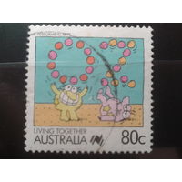 Австралия 1988 Исполнительные виды искусств (кино, театр и др.), комикс 80 центов