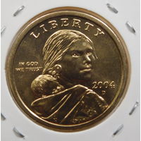 США 1 доллар 2004 Парящий орёл Сакагавея Индианка двор D