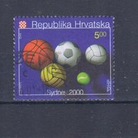[1511] Хорватия 2000. Спорт.Летние Олимпийские игры. Одиночный выпуск.Гашеная марка.