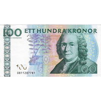 Швеция, 100 крон, 2010 г., XF+