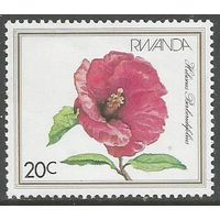 Руанда. Цветы. Гибискус. 1982г. Mi#1167.