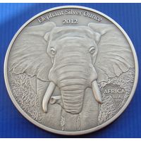 Габон. 1000 франков 2012 год  KM#19  "Животные Африки - Слон" Тираж: 2.000 шт