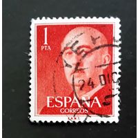 Марка Испания 1955 г. Генерал Франко. Mi:ES 1050.