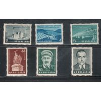 Болгария-1955, (Мих.973-978) , ** , Болгарско-советская дружба, Маяковский (полная серия)