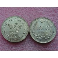 Турция 1000 лир, 1990 Охрана окружающей среды UNC
