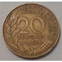 Франция 20 сантимов, 1963 (1-8-106)