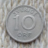Швеция 10 оре (центов) 1946 года, AU. Густав V Адольф.