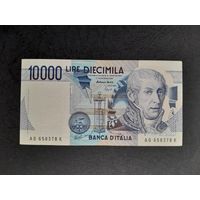 10000 лир 1984 года. Италия.  vF+/xF-. Распродажа