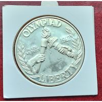 Серебро 0,900!США 1 доллар, 1988 XXIV летние Олимпийские Игры, Сеул 1988 . Монета в холдере!