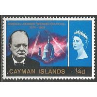Кайманы. Королева Елизавета и У.Черчиль, премьер-министр. 1966г. Mi#177.