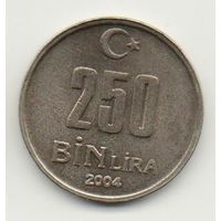 ТУРЕЦКАЯ РЕСПУБЛИКА  250000 ЛИР  2004