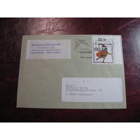 Конверт ФРГ с маркой история почты 1989 год спецгашение