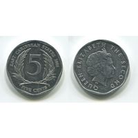Восточные Карибы. 5 центов (2008, XF)