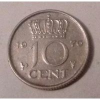 10 центов, Нидерланды 1976 г.