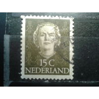 Нидерланды 1949 Королева Юлиана  15с