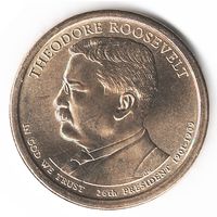 1 доллар США 2013 год 26-й Президент Теодор Рузвельт двор D _состояние UNC