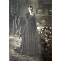 Антикварные фототипии гравюры 19 в. Неутомимое горе. 24х16см.