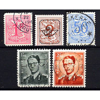 1951-1957 Бельгия. Герб и король Бодуэн
