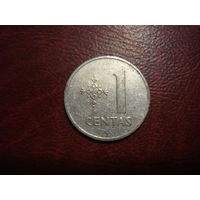 1 цент 1991 года Литва