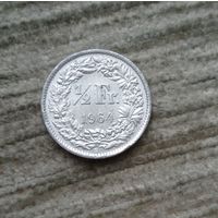 Werty71 Швейцария 1/2 франка 1964  серебро