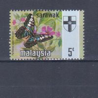 [1460] Малайзия,Саравак 1971. Фауна.Бабочка. MNH