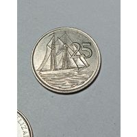 Каймановы острова 25 центов 1982 года .