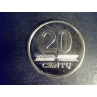 Монеты.Литва 20 Центов 2008.