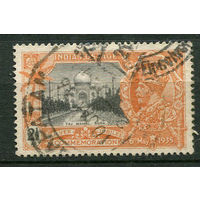 Британская Индия - 1935 - Король Георг V. Тадж-Махал 2 1/2А - [Mi.142] - 1 марка. Гашеная.  (Лот 106V)