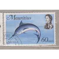 Рыбы Морская флора и фауна Маврикий 1969 год  лот 16 Известные люди Известные Личности Королева Елизавета II