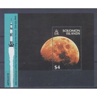 [710] Соломоны 1989.Космос.Астрономия.  БЛОК MNH