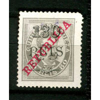 Португальские колонии - Гвинея - 1915 - Надпечатка REPUBLICA 130REIS на 80R - [Mi.155C] - 1 марка. Гашеная.  (Лот 86BG)