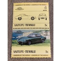 Тувалу. Автомобили мира. Lotus Elite 1961. Марка из серии