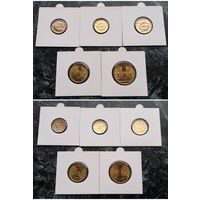 Распродажа с 1 рубля!!! Казахстан набор 5 монет (2, 5, 10, 20, 50 тиын) 1993 г. UNC