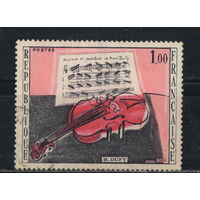 Франция 1965 Рауль Дюфи Картина Красная скрипка #1529