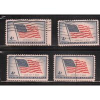 США-1957, (Мих.716), гаш. , Флаг (одиночка) ,цена за 1 м на выбор