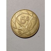 Намибия  5 долларов 2012 года .