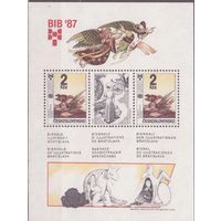 Чехословакия 1987 Книжные иллюстации металлография  блок мих.  72 **(АПР