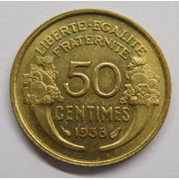 Франция 50 сентим 1938 г