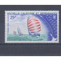 [892] Новая Каледония 1967. Парусный спорт.Парусники,яхты. Одиночный выпуск. MNH