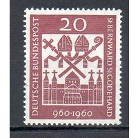 1000-летие со дня рождения святых Бернварда (960-1022) и Годехарда (960-1038) Германия 1960 год серия из 1 марки