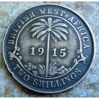 Британская западная Африка. 2 шиллинга 1915 г. Редкий год.