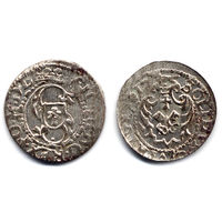 Шеляг 1617, Сигизмунд III Ваза, Рига. Остатки штемпельного блеска, коллекционное состояние, R