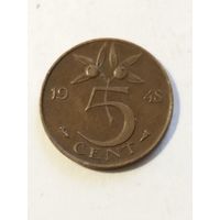 Нидерланды 5 центов 1948