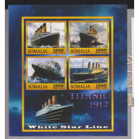 Флот корабли Титаник Сомали 2011 год лот 2037  БЛОК ЧИСТЫЙ Б/З