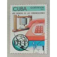 Марка Куба 1983 связь